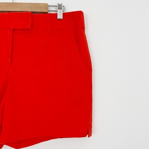 Ann Taylor LOFT The Riviera Cotton Red Orange Shorts Size 10 - Picture 3 of 9